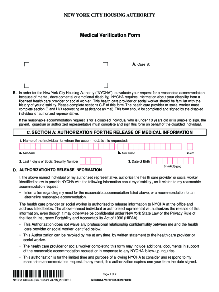 Fillable Online In order for the New York City Housing Authority (NYCHA