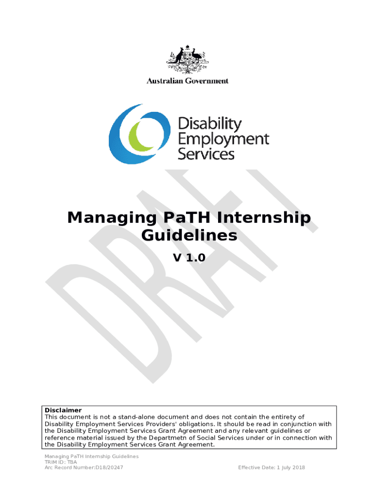 DES Wage Start Subsidy Guidelines V1 dss.gov.au Doc Template pdfFiller