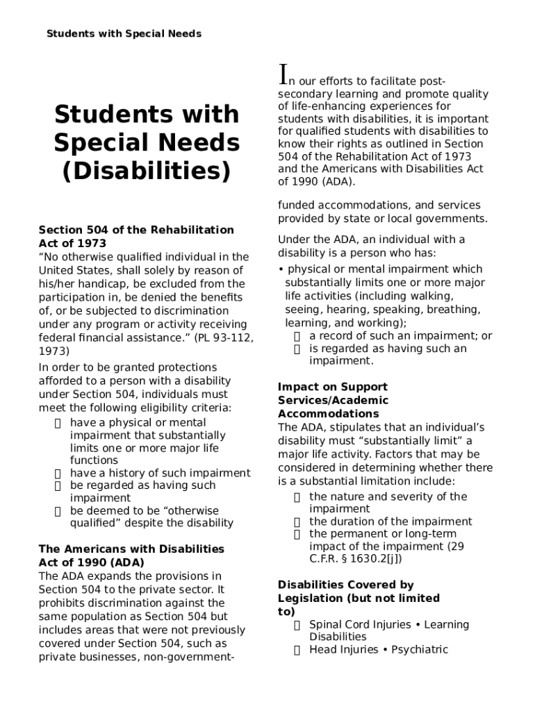 (PDF) Facilitating learning for students with special needs a review