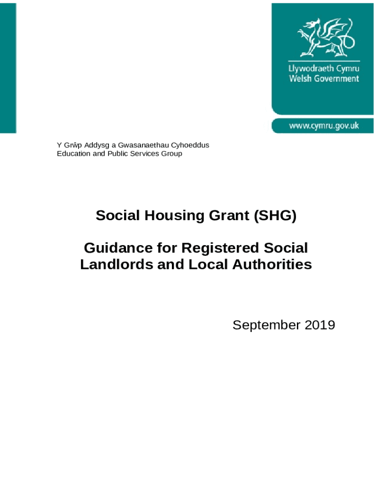 Social Housing Grant guidance for registered social landlords and