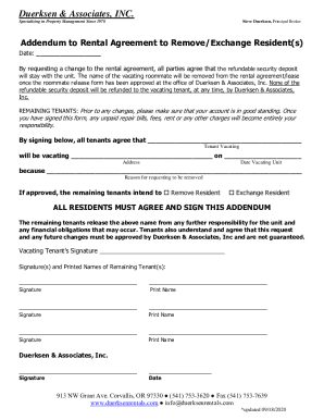 Fillable Online Addendum to Rental Agreement - irp-cdn.multiscreensite ...