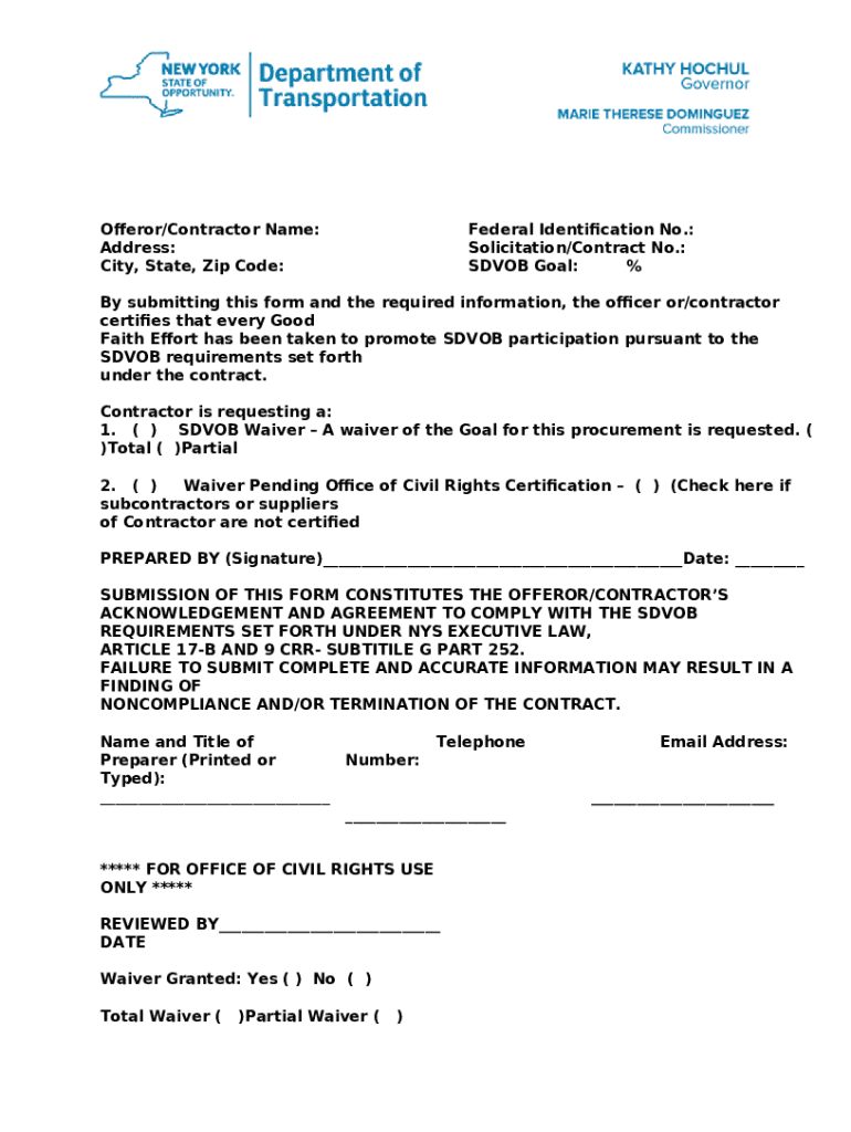B - M/WBE/SDVOB Request for Waiver - ORDA Corporate Doc Template ...