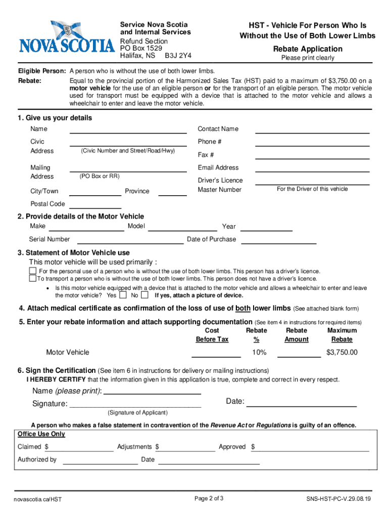 Fillable Online General GST/HST rebate application Canada.caWhat Is a