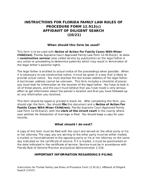 Fillable FORM 12.913(c), AFFIDAVIT OF DILIGENT SEARCH (11/12 ...