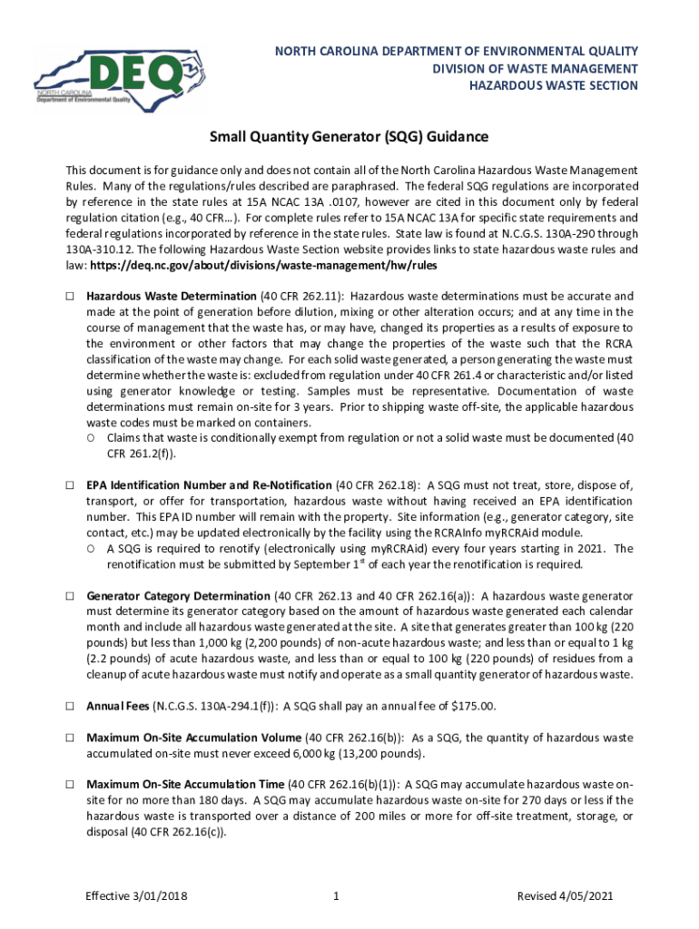 Fillable Online HAZARDOUS WASTE COMPLIANCE MANUALHAZARDOUS WASTE