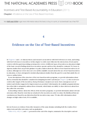 Fillable Online 4 Evidence on the Use of Test-Based Incentives Fax ...