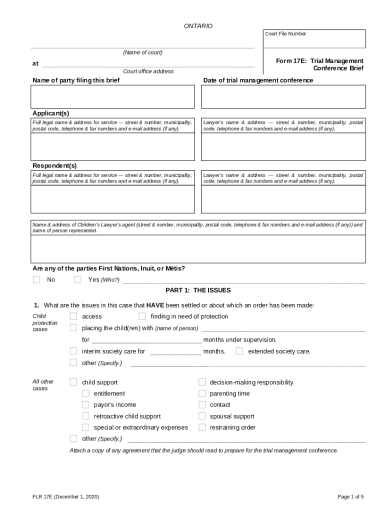 trial management conference brief Preview on Page 1