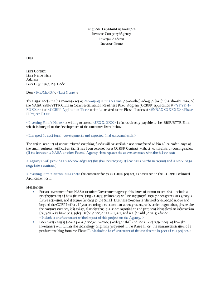 Post Phase II Initiatives and Opportunities NASA SBIR & STTR Program