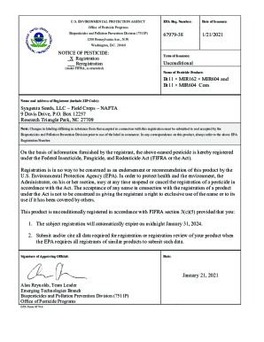 Fillable Online US EPA, Pesticide Product Label, Bt11 x MIR162 x MIR604 ...