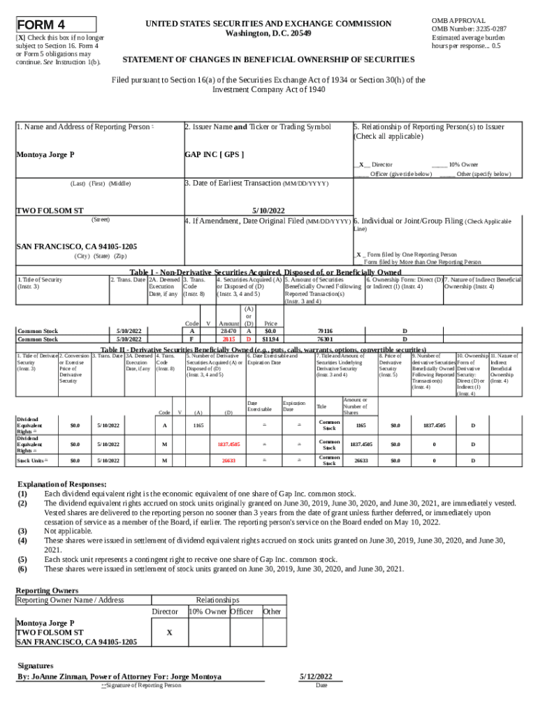 X Check this box if no longer subject to Section 16 Doc Template