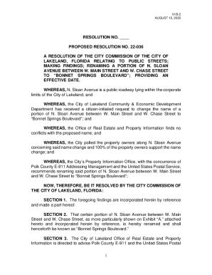 Fillable Online www.lakelandgov.netportalsCityClerkRESOLUTION NO ...