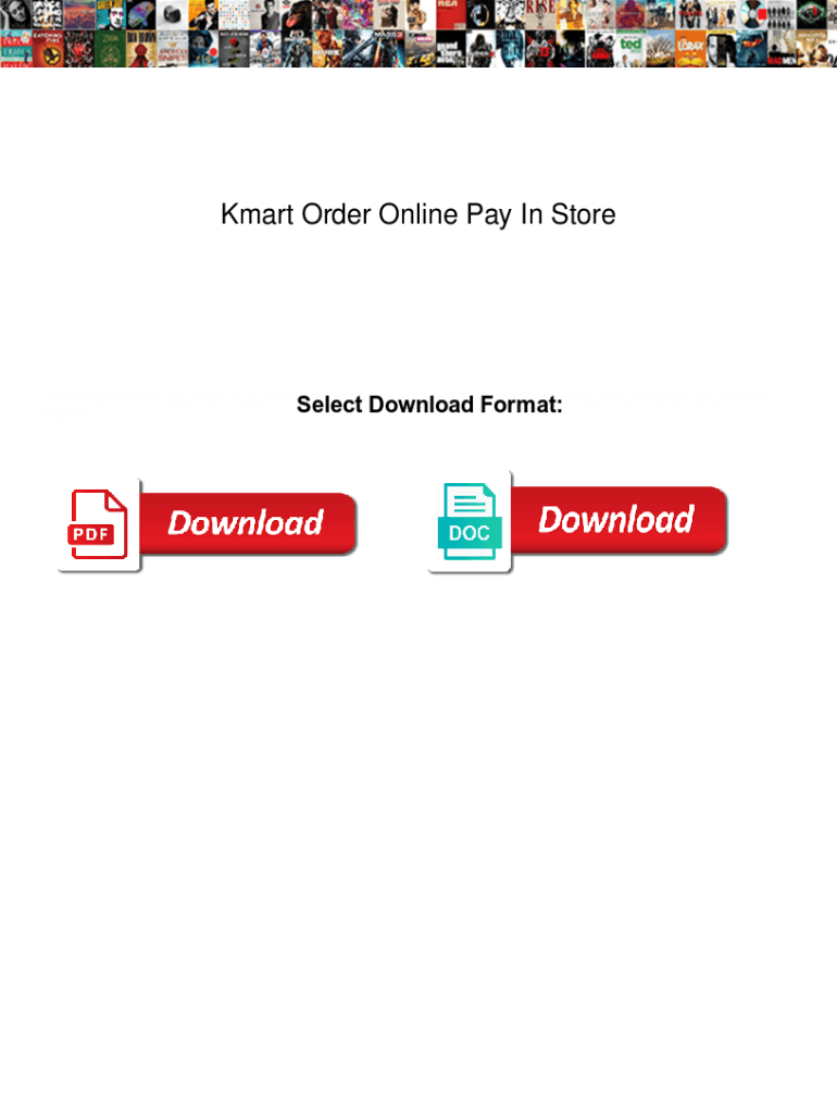 Fillable Online Kmart Order Online Pay In Store. Kmart Order Online Pay