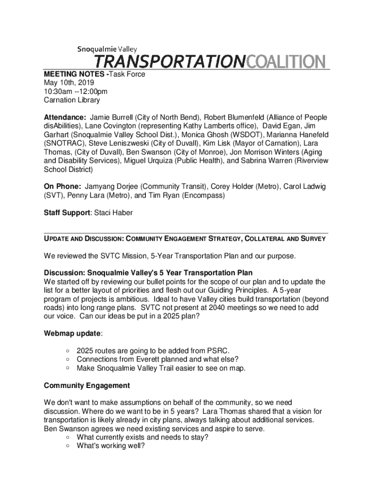 Fillable Online 1200pm Carnation Library Attendance Jamie Burrell