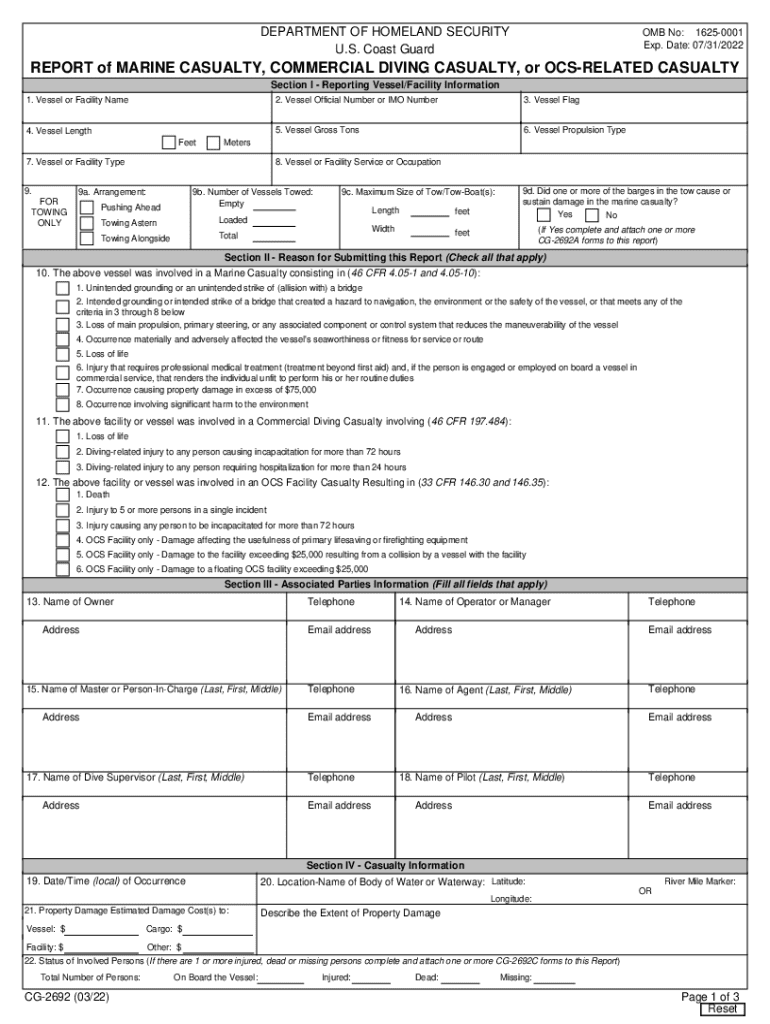 uscg 2692 form Preview on Page 1