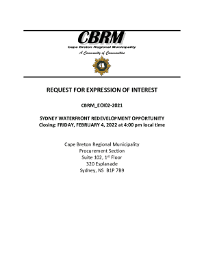 REQUEST FOR EXPRESSION OF INTEREST - Nova Scotia