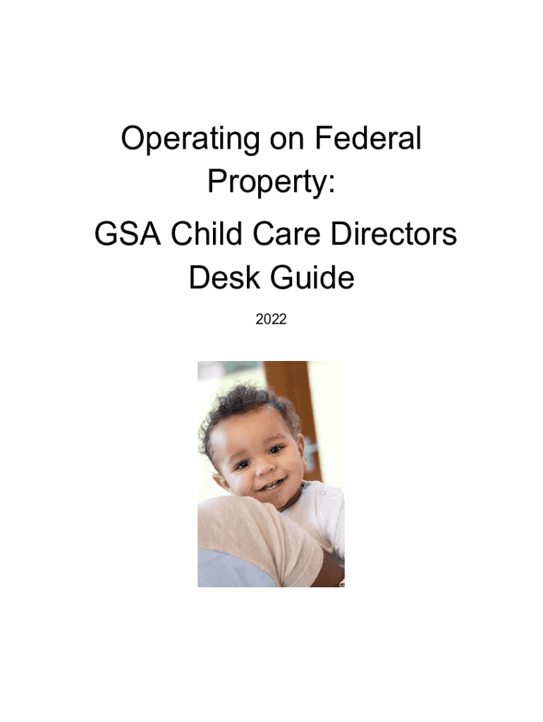 Fillable Online Operating on Federal Property GSA Child Care Directors