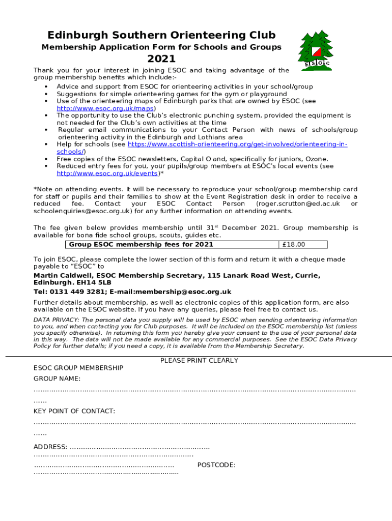 Free Printable Membership Application s (Word, PDF) Doc Template | pdfFiller