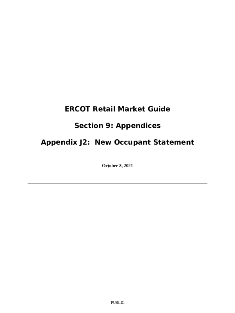 TABLE OF CONTENTS Electric Reliability Council Of Doc Template