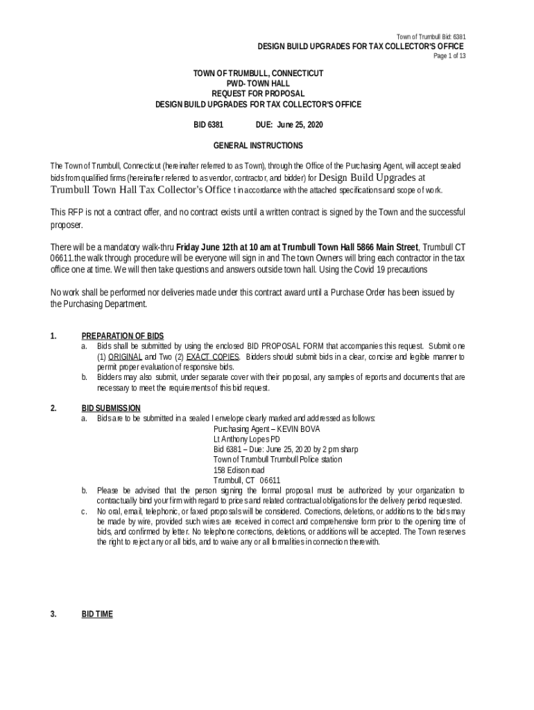 Design Build Upgrades at Trumbull Town Hall Tax Collector