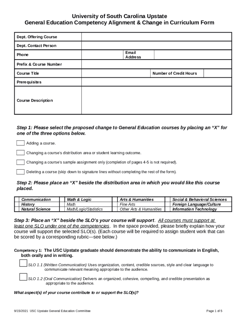 General Education Policies And Procedures USC Upstate Foreword Doc 