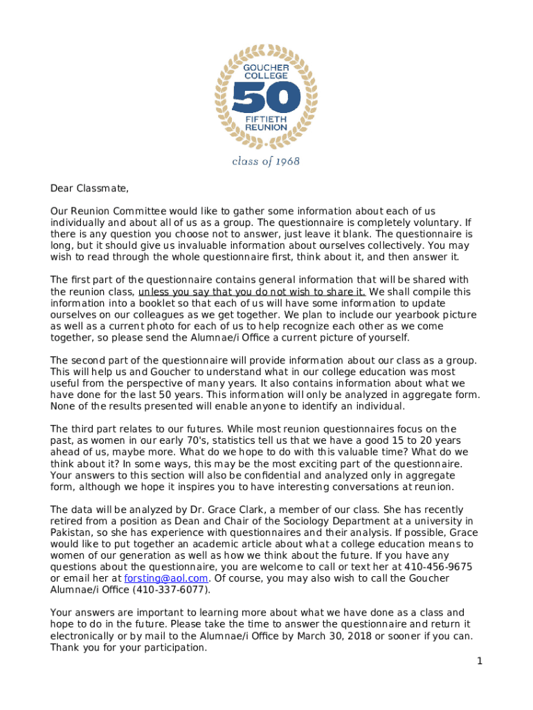 Writing a Class Reunion Letter with Sample - Request LettersTips On Putting Together A Class ...