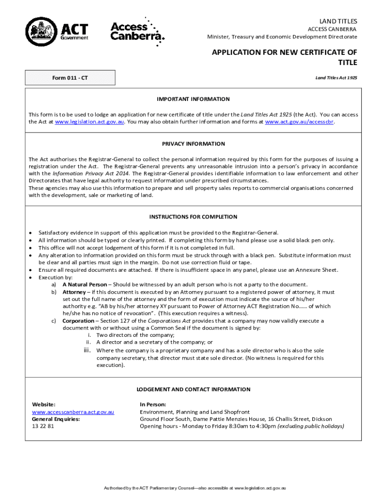 Fillable Online Land title lodgements, registrations and searches Fax