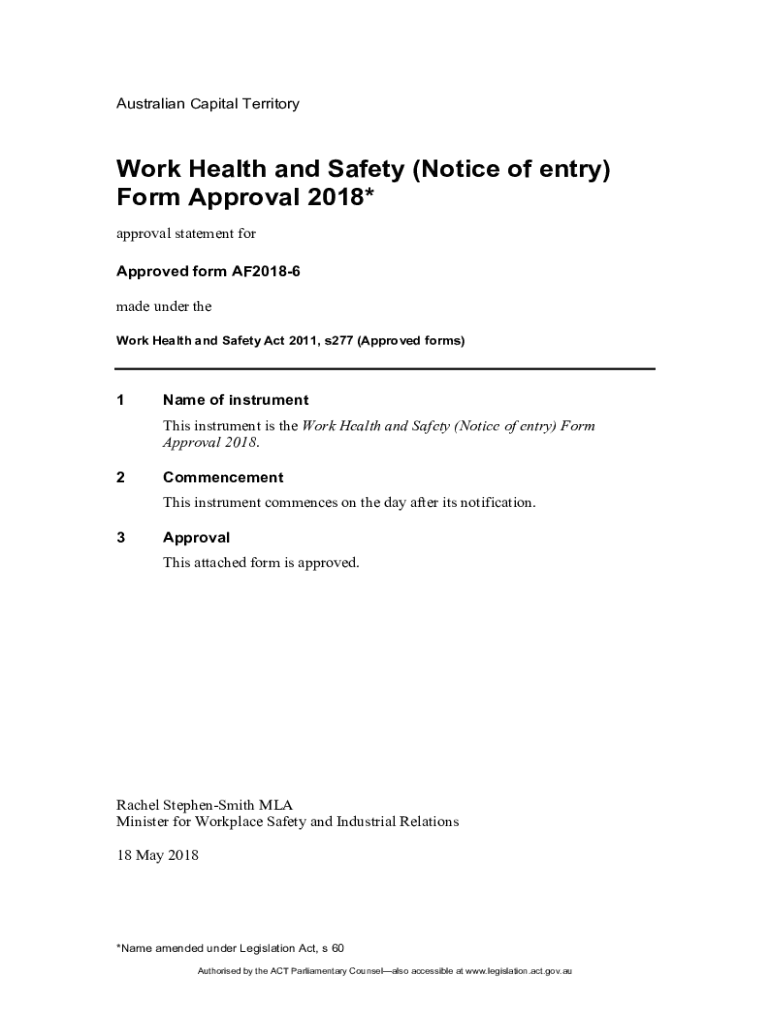 Fillable Online PDF Work Health and Safety (Notice of Requirement to