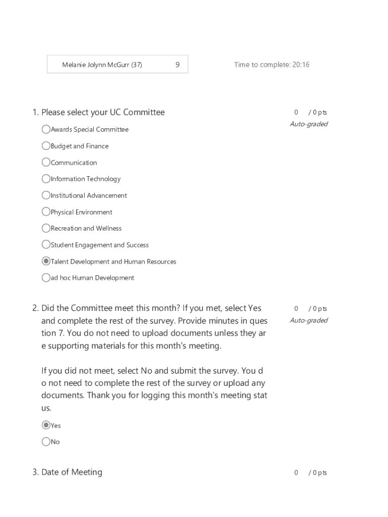 Fillable online uc standing committee monthly report edit microsoft