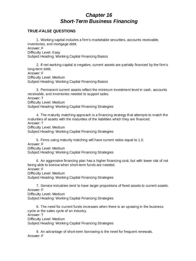 Intro to Business Chapter 16 Mastering Financial Management Quizlet