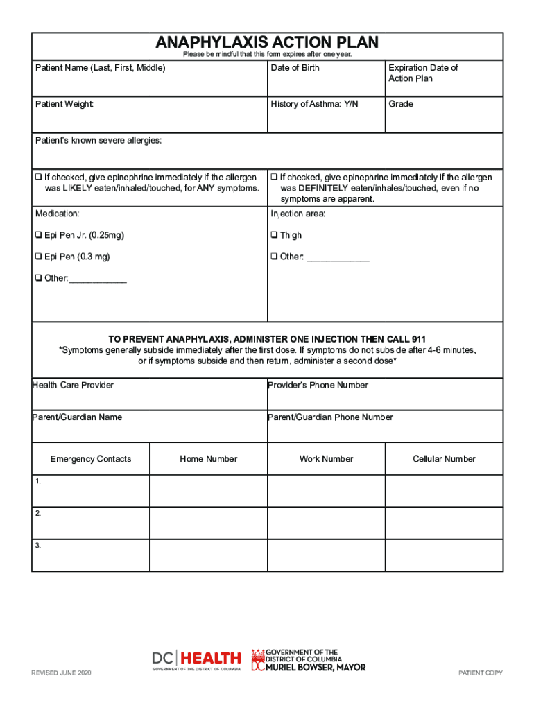 allergy auhpanaphylaxisASCIA Action Plan: Anaphylaxis - Australasian Society of Preview on Page 1
