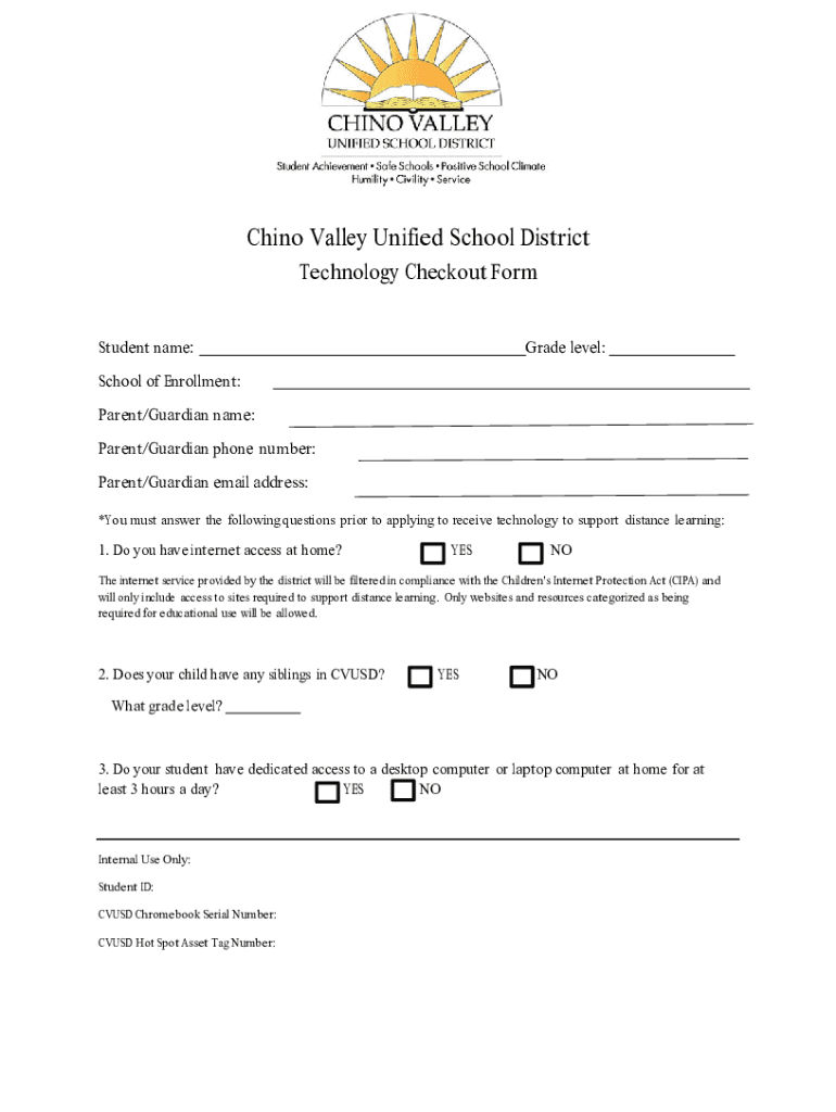 Fillable Online Canyon Hills Device Check-Out Form Fax Email Print ...