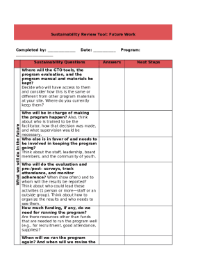 Developing a Sustainability Plan in a Project Proposal