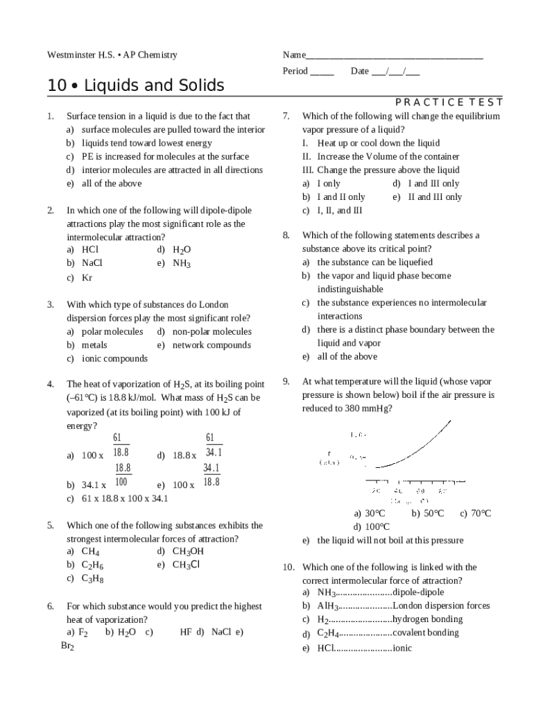 ChemAP notesAP Chemistry Intermolecular