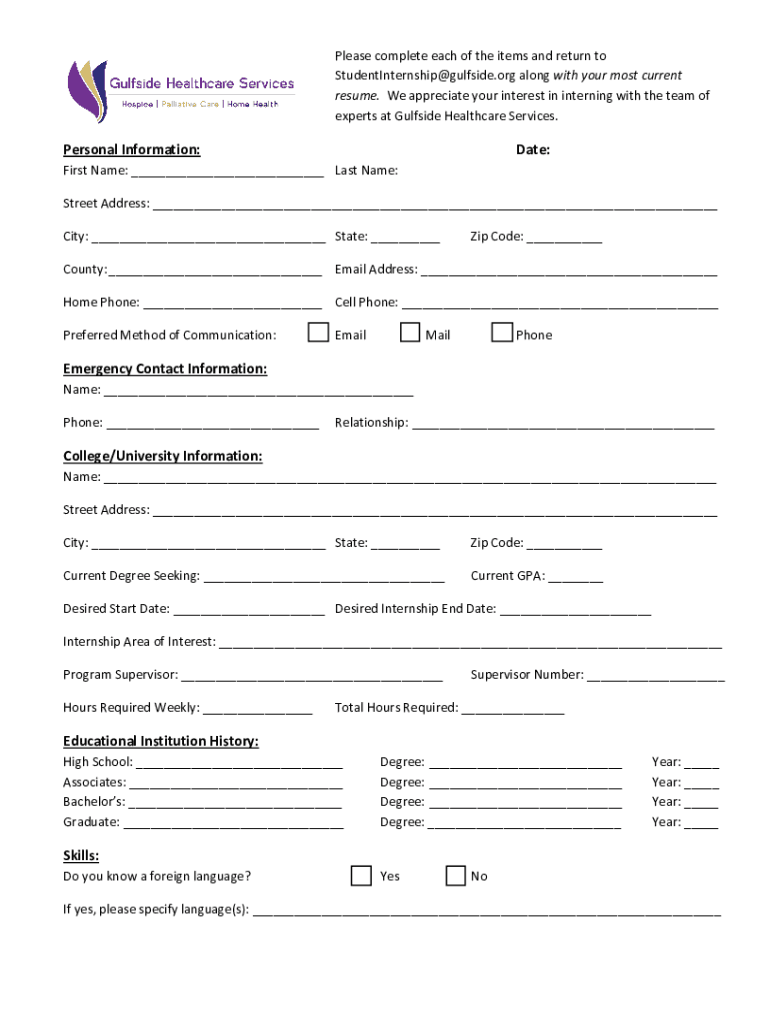 Fillable Online Personal Information: Date Fax Email Print - pdfFiller