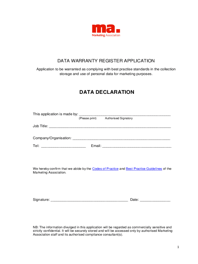 fillable-online-data-warranty-application-fax-email-print-pdffiller