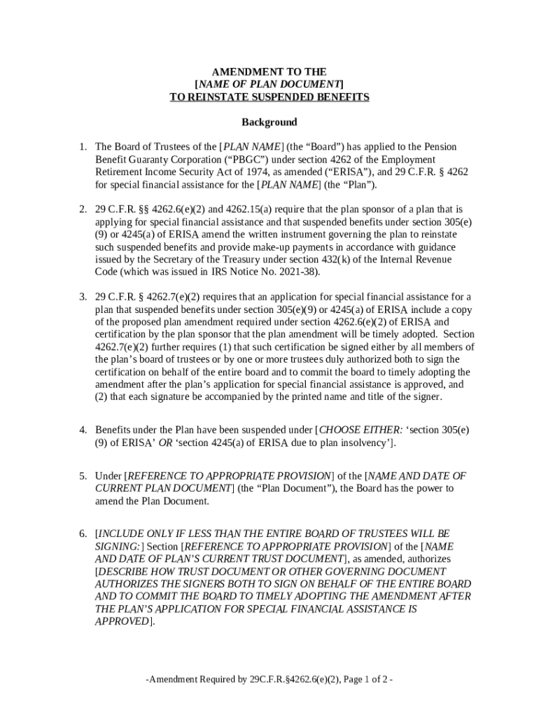 Amendment, Suspension, and Termination of the Plan Sample Clauses Doc