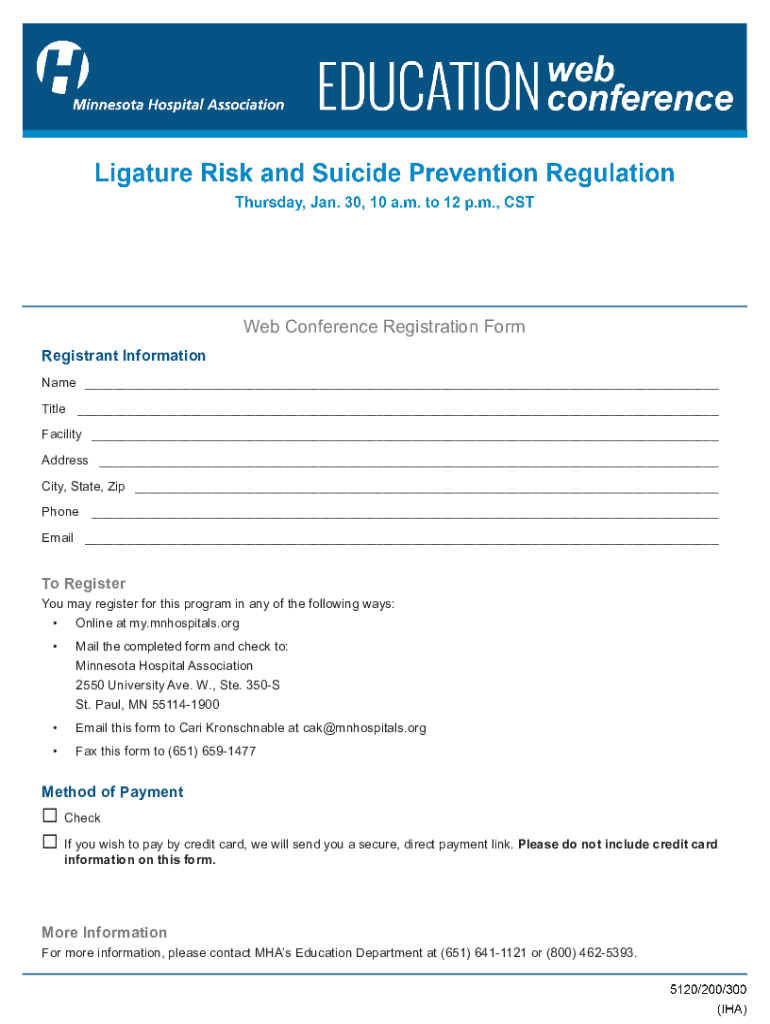 Fillable Online Ligature Risk and Suicide Prevention Regulation