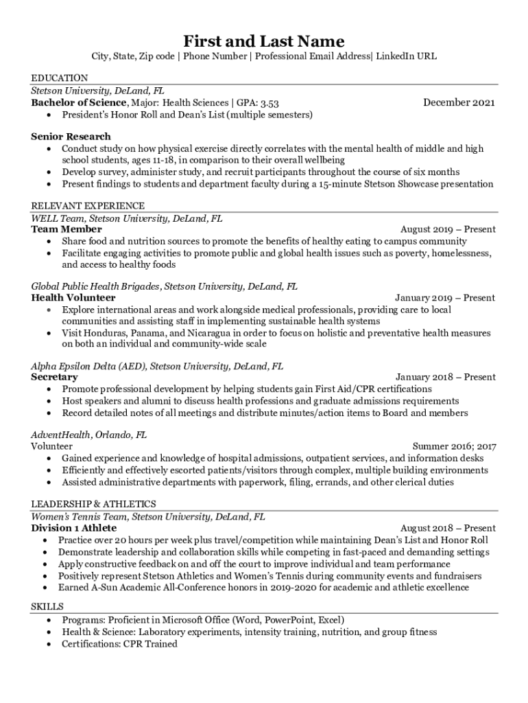 Fillable Online catalog.stetson.edu coursesinstruction bsanBusiness