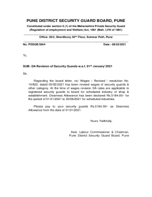 pune district security guard board