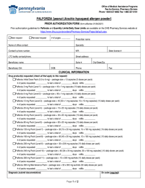 Palforzia Form - COMMONWEALTH OF PENNSYLVANIA