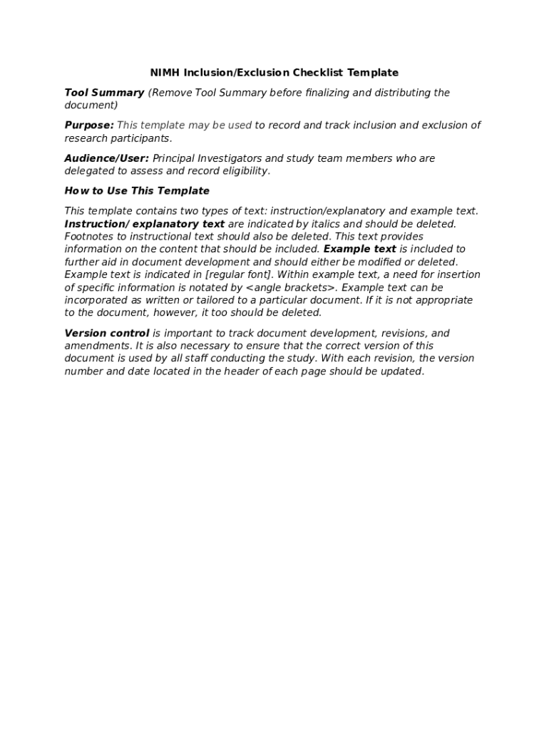 Study Quality Assessment ToolsNHLBI, NIHInclusion Enrollment Report ...