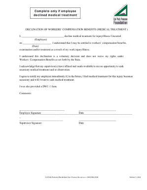 Employee Refusing Medical Treatment for Workers Compensation Claim