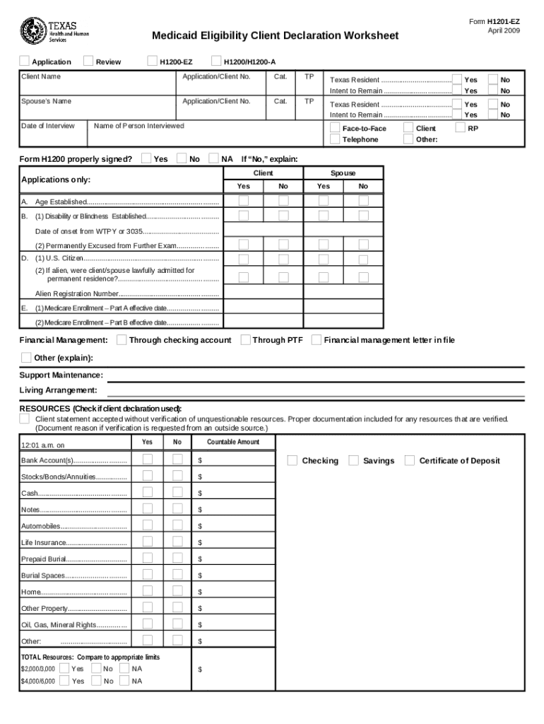 HHSC Texas Doc Template pdfFiller