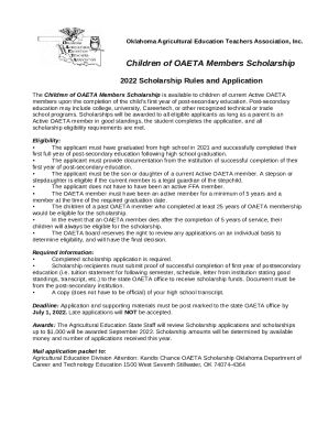 oklahoma.govcontentdam2022 Scholarship Rules and Application - Oklahoma ...