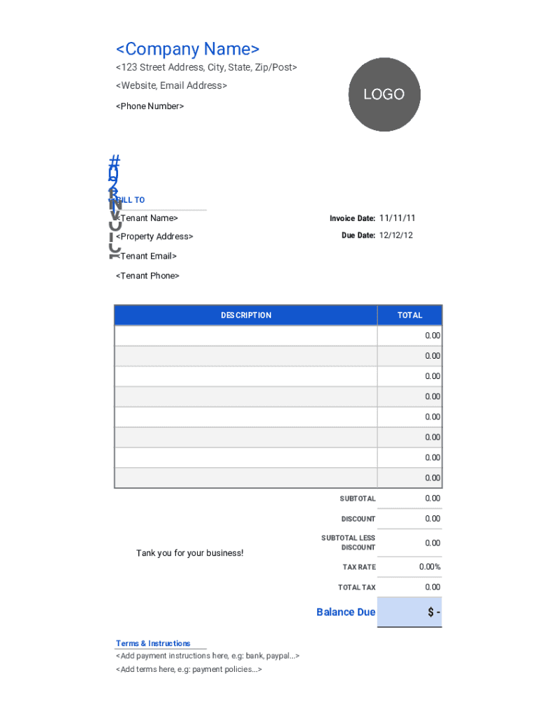 Invoice simple doc template pdffiller
