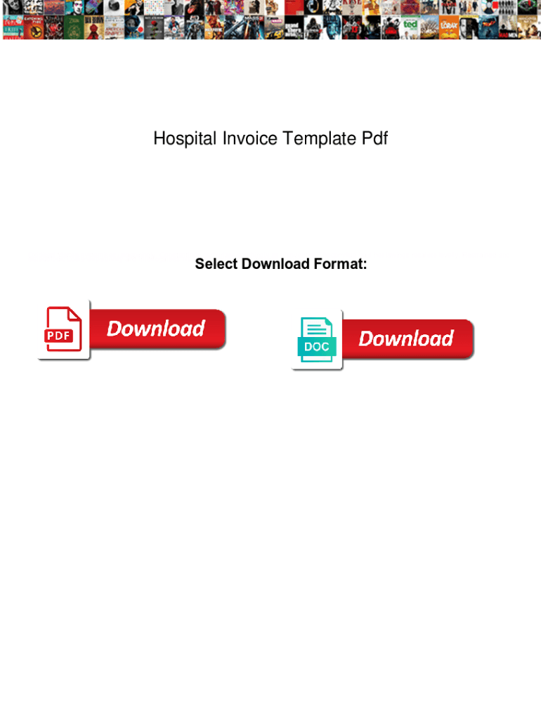 Fillable Online Hospital Invoice Template Pdf. Hospital Invoice ...