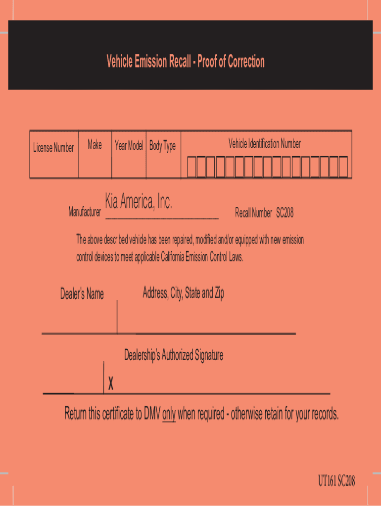 Fillable Online Kia America, Inc. Fax Email Print - pdfFiller