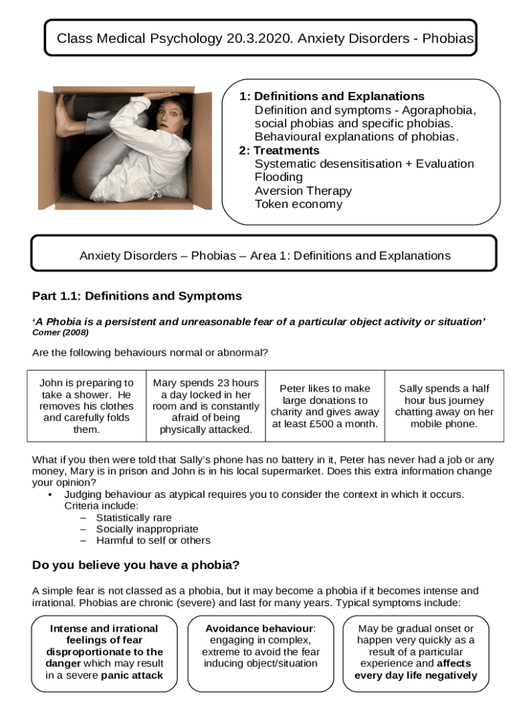 Phobias Symptoms, types, causes, and treatment Medical News Today Doc Template pdfFiller