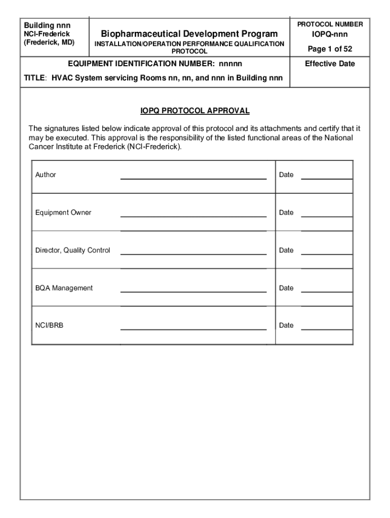 Fillable Online HVAC System Validation Protocol Template. HVAC System