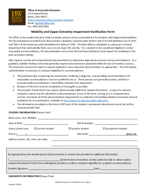 Fillable Online Neurological Disorder Verification Form - Baldwin ...